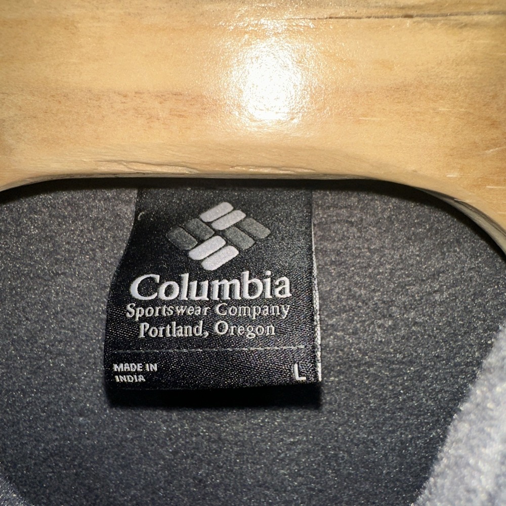 Columbia Mens Fleece Pullover Snap Mock Neck Charcoal Gray Large NWT - Picture 3 of 7